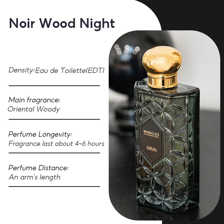 Séfralls NOIR WOOD NIGHT PERFOME WOODY FRAGRANCE 100 мл/3,4 жидких унций Освежающий, элитный парфюм, древесный аромат, стойкий аромат,