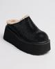 Platform Uggs with Rhinestones Suny Liana 53500 36 Black Suede Wool