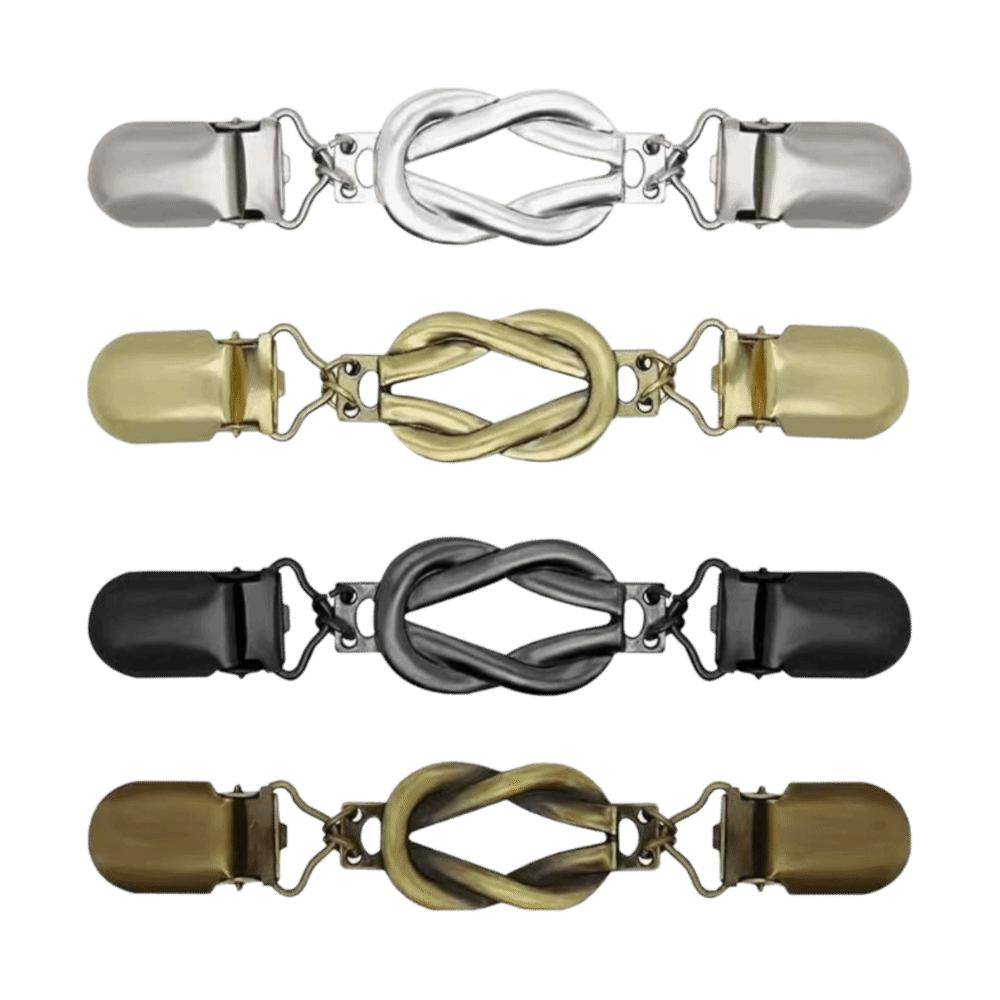 4 pcs Zinc Zinc Alloy Sweater Clips Flower Shawl Collar Clips Outfit Decoration Clothing Fastener Clips Shirt