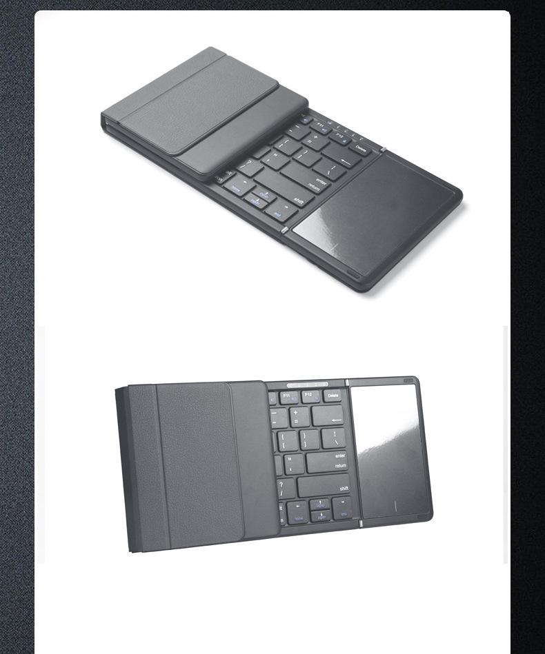 Складная клавиатура и мышь с сенсорной панелью Bluetooth: Многофункциональное, универсальное для телефонов, планшетов, ноутбуков