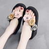 Fashion Women's New Flip-flops, High-heeled Non-slip Slippers, Holiday Beach Shoes for Outer Wear