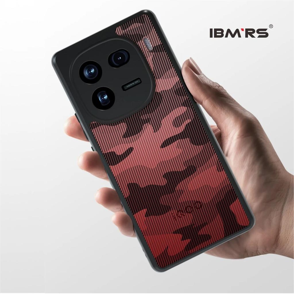 (В комплекте ремешок на запястье)IBMRS [двойное покрытие против царапин] для чехла vivo iQOO 12 pro camo, прозрачная твердая задняя крышка с защитой от ударов