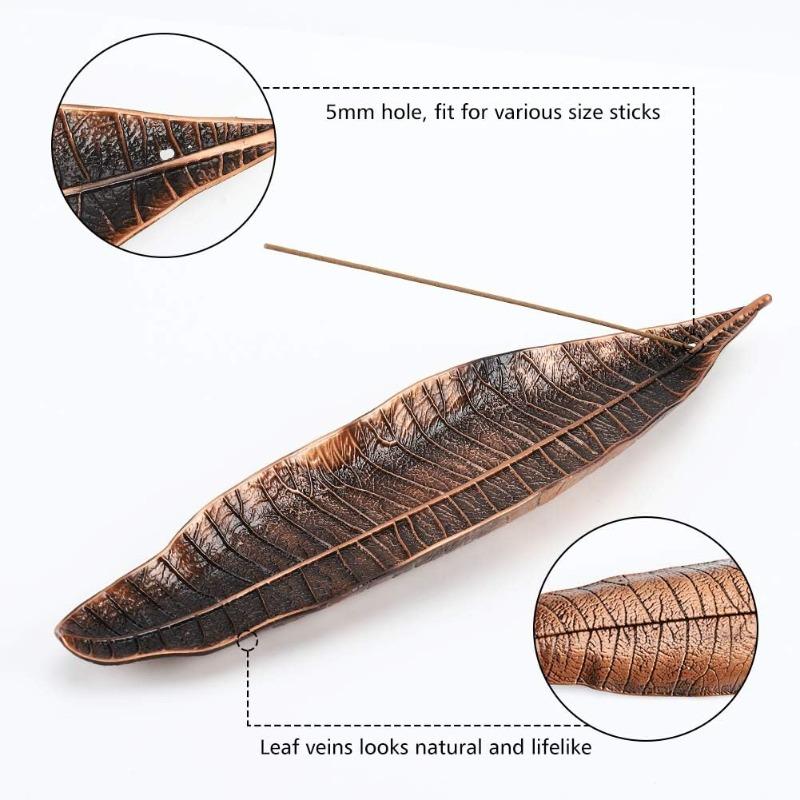 Long-leaf Incense Burner Incense Burner Incense Tray Ash Catcher Meditation Room Yoga Accessories Decoration Mosquito Repellent