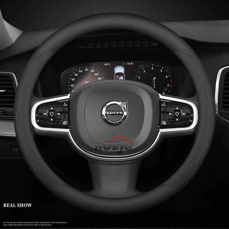 Кожаная накладка на руль автомобиля для Volvo XC90 S90 XC60 V90 V60 B4 B5 B6 T4 T5 T6 T8 D4 D5 2012 -2025 Автоаксессуары