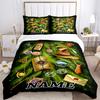 Custom Name Cartoon Harryl Bedding 3 Piece Set HD Print Duvet Cover Pillowcases for Teens Adult Bedroom Decoration