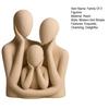 Abstract Family of 3 Figurine Modern Parents And Kid Statue Resin Family Sculpture for Living Room Bedroom Tabletop TV Stand Shelf Entryway Home Decor