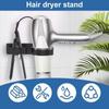 Space Aluminum Hair Dryer Bracket 2 in 1 Toilet Blower Holder Practical Hair Dryer Holder  for Home