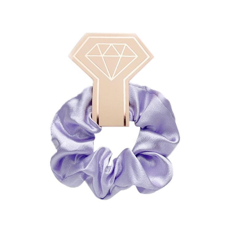 Satin Pig Large Intestine Hair Band Solid Color Fabric Head Flower European and American Headrope Rubber Band Hair Accessories