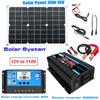 12V To 110V/220V Solar Panel System 12V Solars Panels Battery Charge Controller 4000W Solar Inverter Complete Power Generation