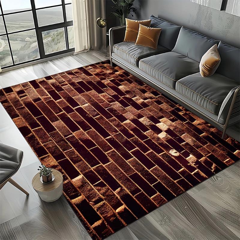 2026 New Style Brick Stone Building Wall Originality Rug Carpet for Living Room Bedroom Home Decor Kid Non-slip for Sofa Doormat
