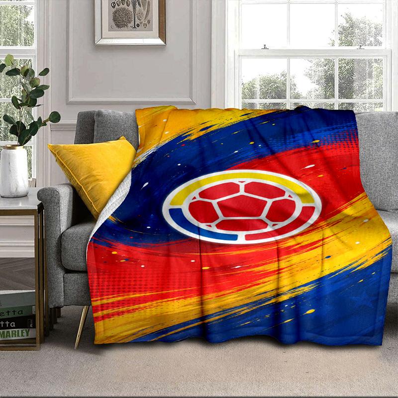 Colombian national football team Portable Blanket/Soft Blanket Bedding Blanket Suitable for Travel Camping Living Rooms Offices Sofas Fan Gifts
