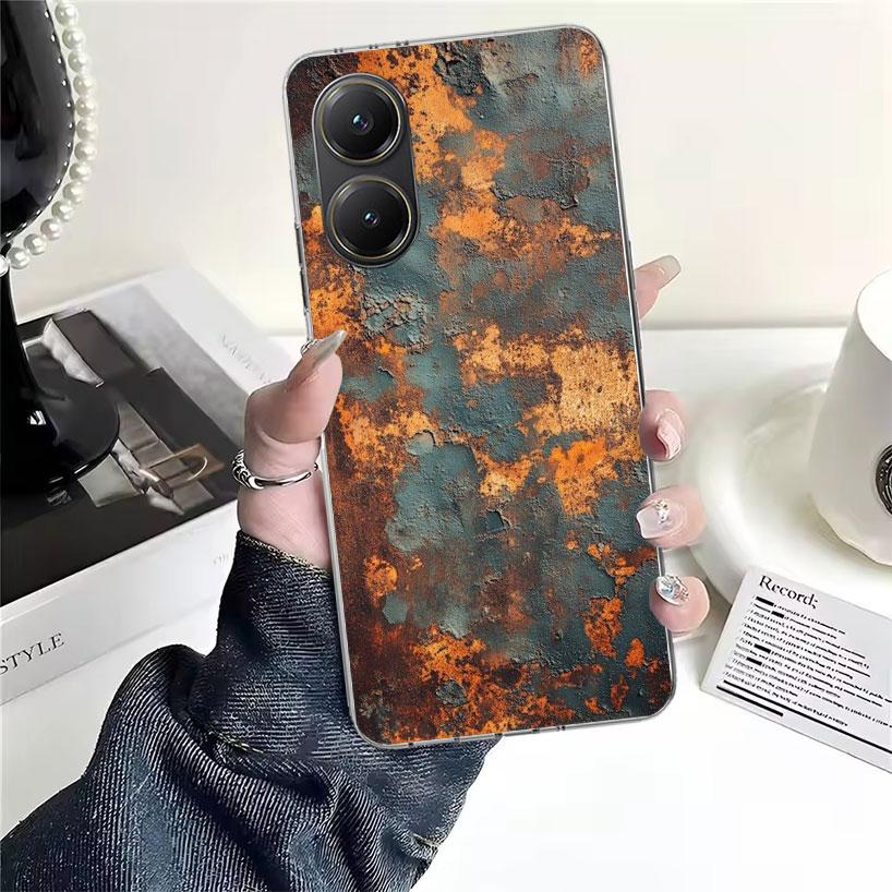 Vintage Industrial Style Rusty Pattern Soft Phone Case For Xiaomi Redmi 15C 15 13C 13 Poco X5 X6 X7 F7 Ultra M7 12C 12 10 10C 9C