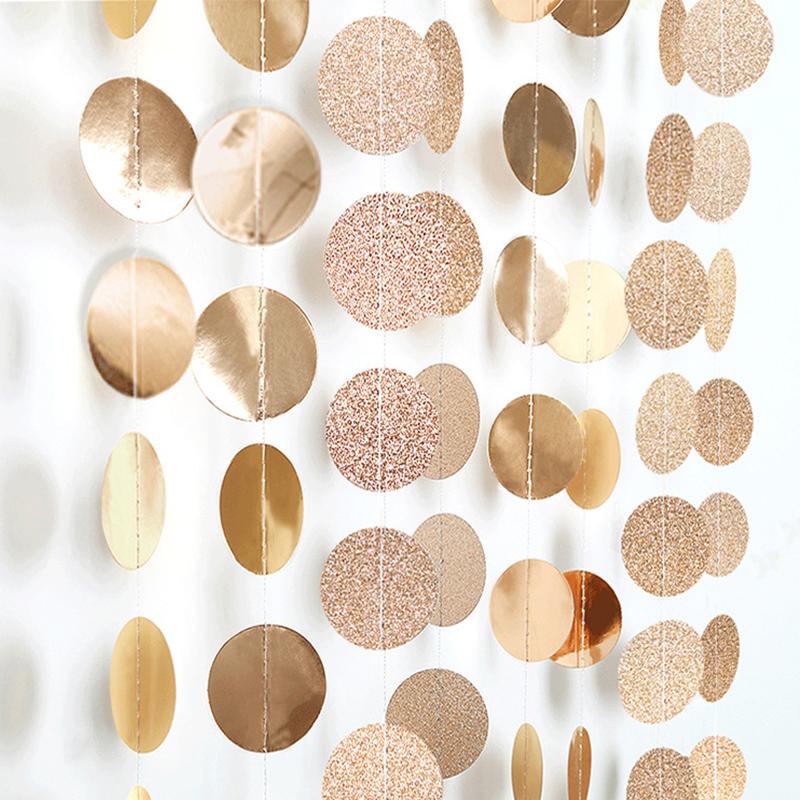 Circle Garlands Paper Banner Birthday Party Wedding Hanging Garland Baby Shower Garlands Decor