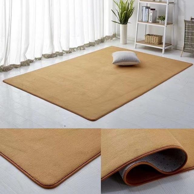 Простой толстый коралловый бархатный ковер, современный ковер для гостиной, современный ковер для спальни, прикроватный коврик с татами, коврик для ползания, украшение для дома