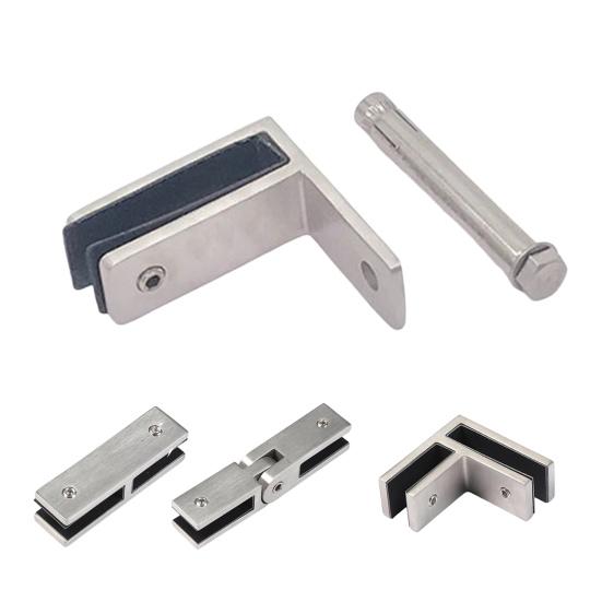 Зажим для стекла из нержавеющей стали 304, черный, для перил, с резиновыми прокладками, прочный