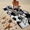 Ultra-Soft Beach Towel with Soccer Theme,Ideal for Pool - Camping, Diving - Perfect Travel Essential, Vibrant Beach Towel.