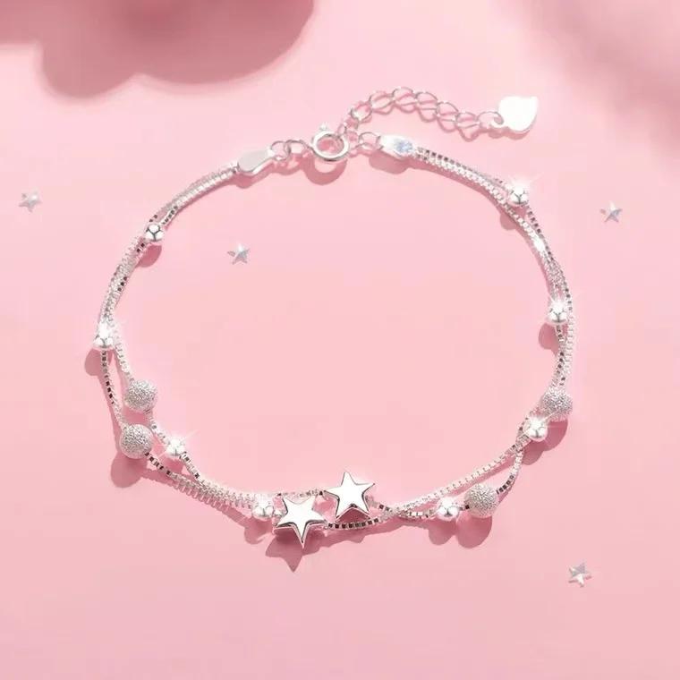 925 Silver Lucky Bead Bracelets Woman Vintage Luxury Multi-layer Ball Bracelet Designer Party Jewelry Gifts
