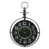 [A1213] - Black 'Gusset' Metal Wall Clock (the British Company) - 53x36cm
