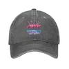 Vintage Flamingo Pink Bird Watercolor Baseball Cap Unisex Distressed Denim Snapback Cap Outdoor Adjustable Fit Hats Cap