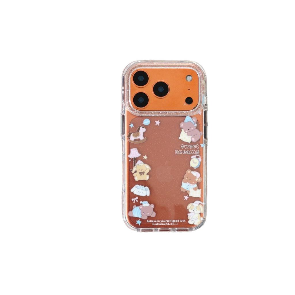 Кукла-мишка в пижаме для iPhone16promax Apple 17 Pro чехол для мобильного телефона 15 защитный чехол 13/14 женский