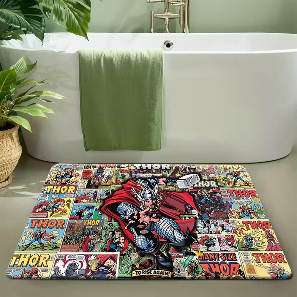 Authorized MARVEL, 1pc, Floor Mat, Designed with Themes of Superheroes And Classic Film Heroes, Available in Multiple Sizes, S