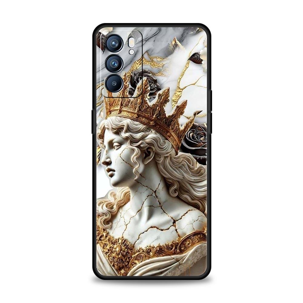 Fashion Ancient Greek Statues Phone Case For Oppo Reno 13 12 11 10 7 F Find X5 X6 A98 A80 A79 A78 A57 A54 A31 A17 Pro Soft TPU