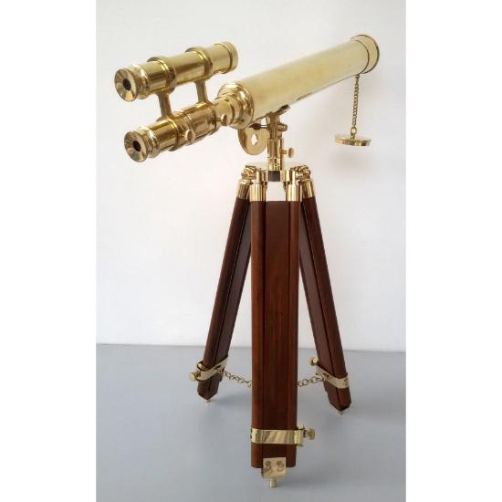 Античный латунный телескоп 18 дюймов с деревянной подставкой для треноги Морской пол с античной отделкой и полировкой латуни