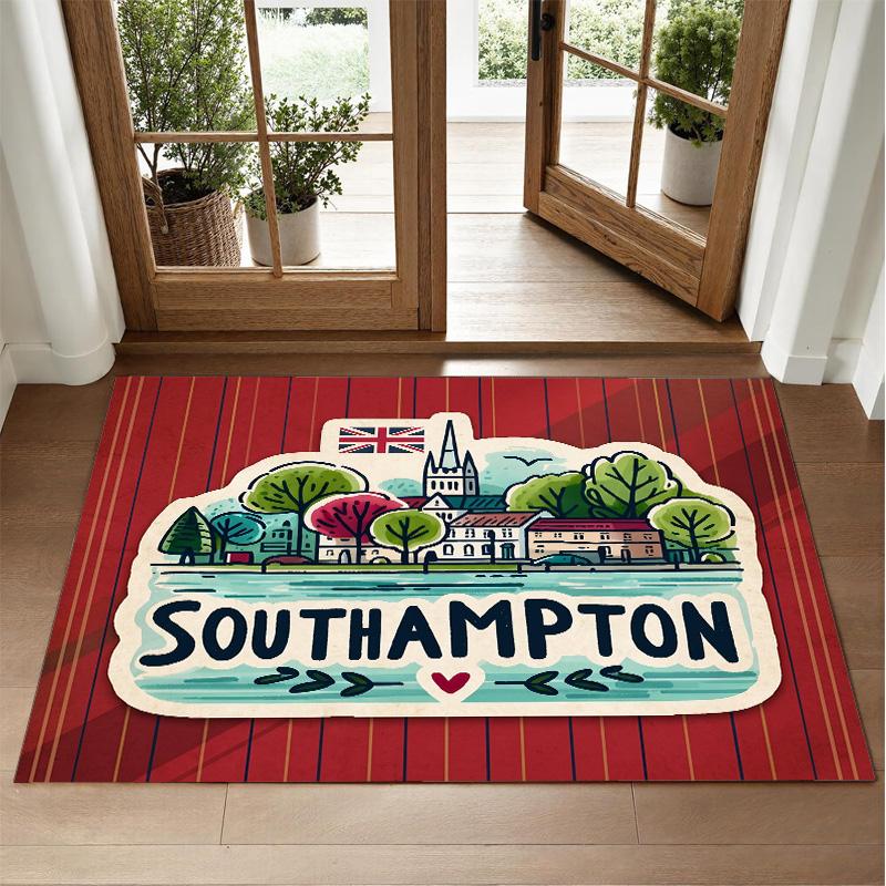 Southampton Design Crystal Velvet Rug Soft Decorative Mat for Bedroom Entrance