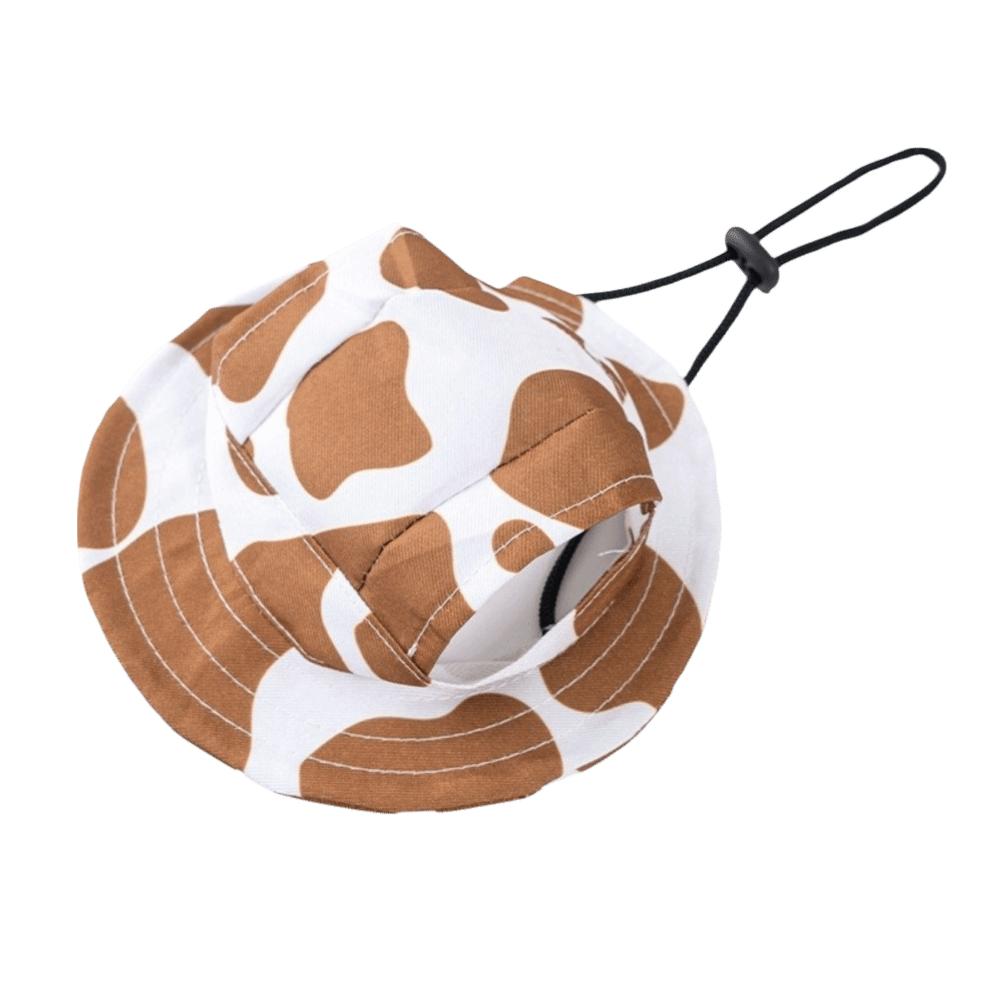 Cute Adjustable Dog Fisherman Hat Ear Exposed Comfortable Pet Sun Hat Breathable Dog Sunscreen Hat Walking