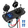 Панель с двойным гнездом зарядки QC3.0 12 В/24 В с сенсорным переключателем, водонепроницаемый разветвитель прикуривателя для автомобилей, домов на колесах, лодок, грузовиков, автодомов