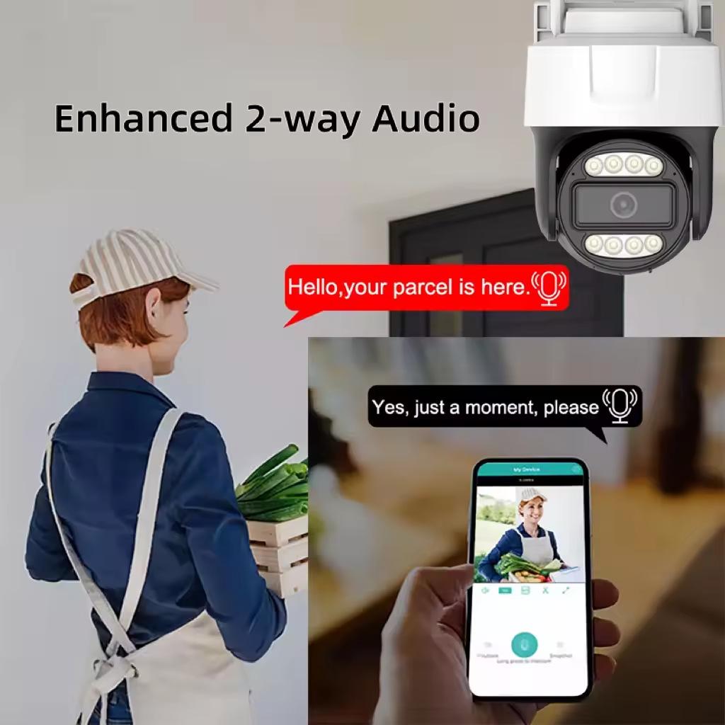 Уличная HD PTZ купольная WiFi камера видеонаблюдения с ночным видением