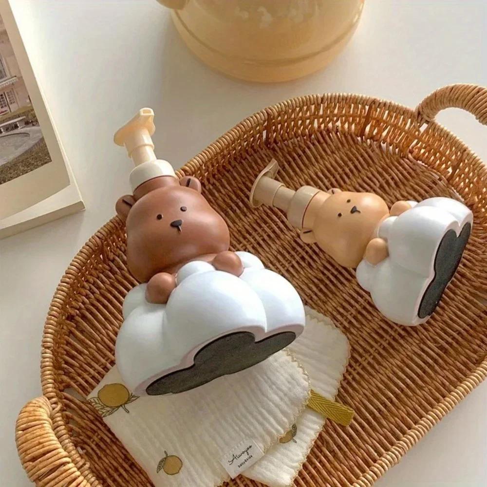 1 шт. Мультяшный медведь Пенообразующая бутылка Нажимная бутылка-спрей Ванная комната Дезинфицирующее средство для рук Шампунь Бутылка с помпой Портативный дозатор мыла