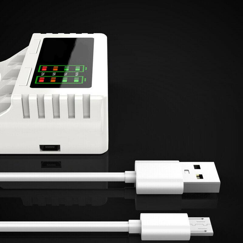 Интеллектуальное зарядное устройство с 4 слотами для быстрой зарядки аккумуляторов AA AAA NI-MH NI-CD