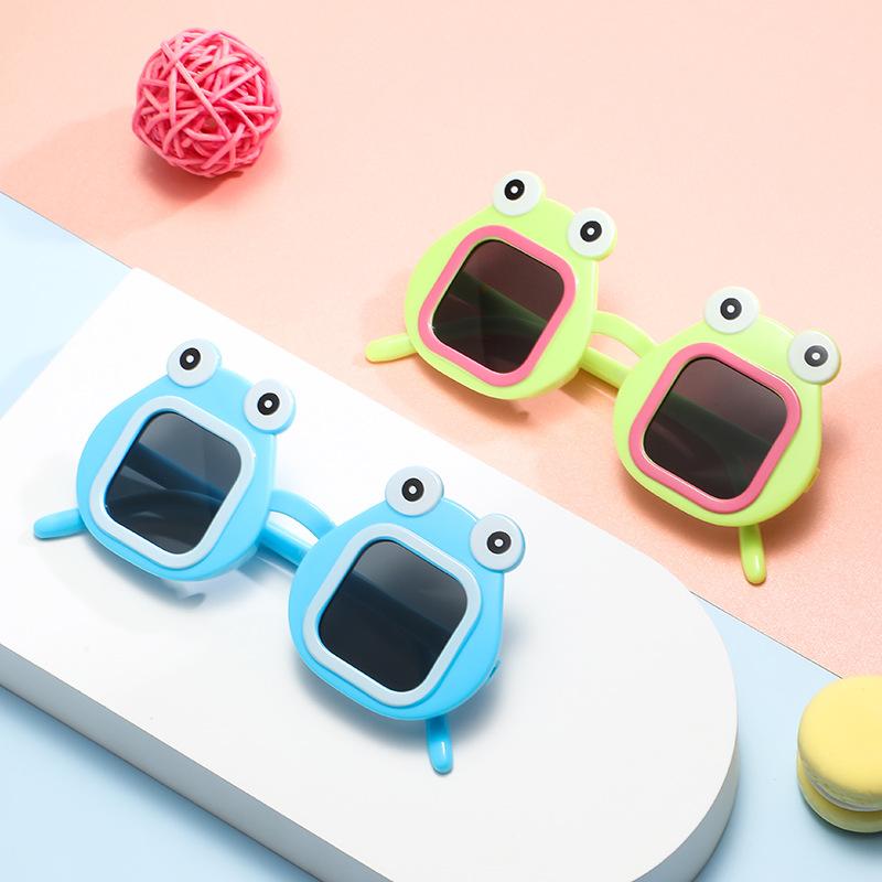 7335 Детские забавные солнцезащитные очки в форме лягушки, милые детские солнцезащитные очки с героями мультфильмов для мальчиков и девочек, модные очки
