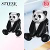 New Cute Black Panda Beads Fit Bracelets Decoration Diy Birthday Party Fine Gifts Jewelry Bracelets Accessories