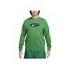 Nike Пуловер с вышитым логотипом и круглым вырезом, мужские топы, зеленый FZ4729-399