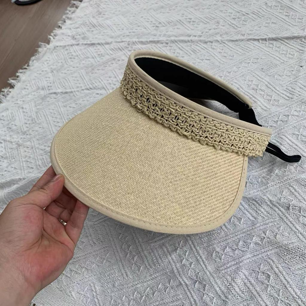 Summer new empty top hat children's big eaves sunshade sunscreen hat UV protection face small travel cycling sun hat