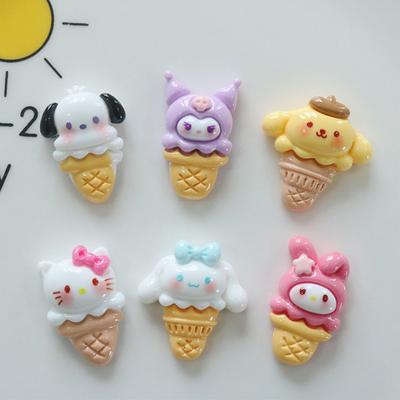 10 шт. Новые Кавайные Мультяшные Котята Мороженое Игровые Аниме Персонажи Смола Скрапбукинг DIY Украшения Детский Подарок Аксессуары для Заколок A4