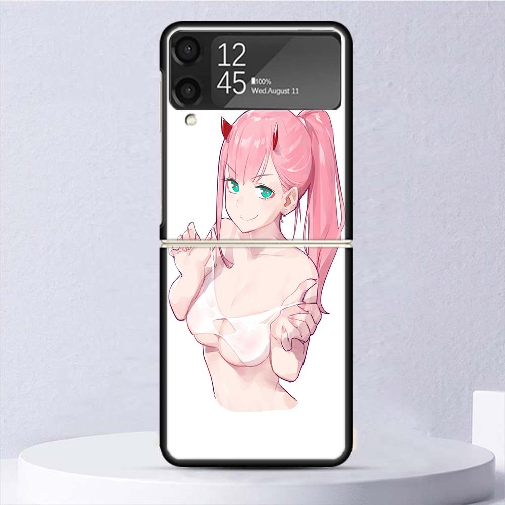 Чехол Zero Two Darling In The Franxx 02 Ударопрочный для Samsung Galaxy Z Flip 7 6 5 4 3 5G Чехол для телефона Z Flip3 Flip4 Flip5 Flip6 F