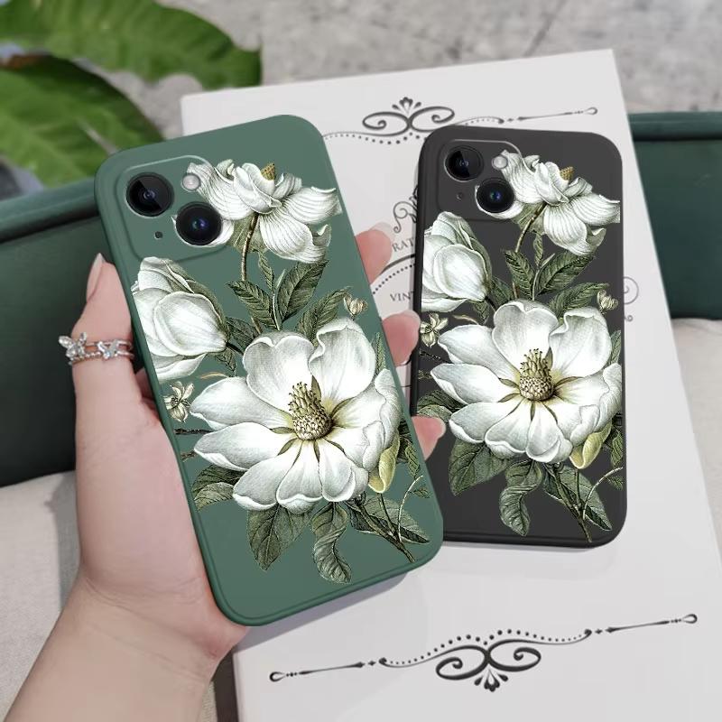 Чехол для телефона с полевыми цветами для iPhone 16 15 14 13 12 11 Pro Max XS X XR 7 8 SE Funda Cover