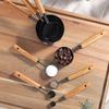 8-Piece Measuring Cup and Spoon Set with Wooden Handles Stainless Steel Measuring Cup Baking Tools Coffee Measuring Spoon Set