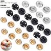 10/50Set 10-21Mm Metal Sew-On Snap Buttons Black Silver Color Diy Sewing Clothing Snap Fastener Buttons Craft Press Studs Button