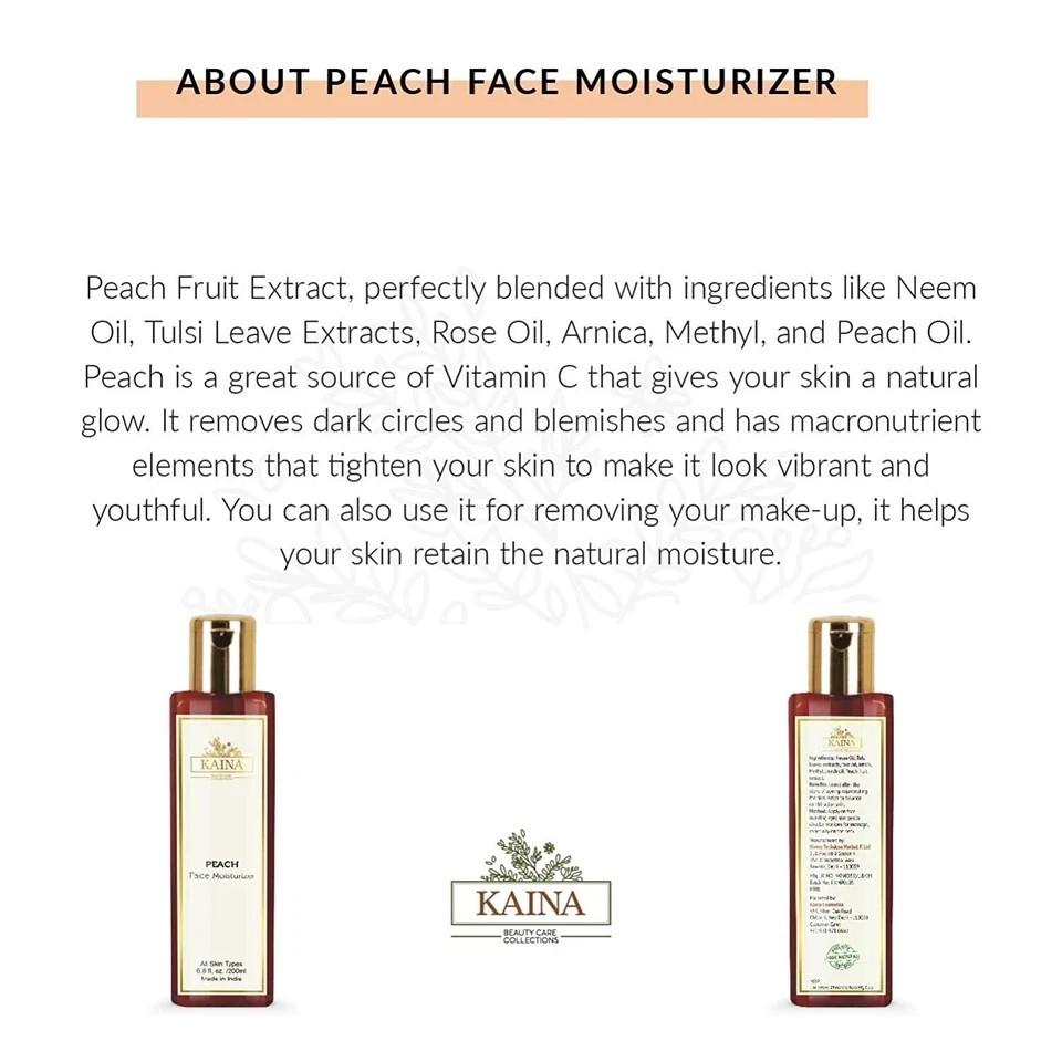 Kaina Peach Face Moisturizer For Brightening Skin 200ml