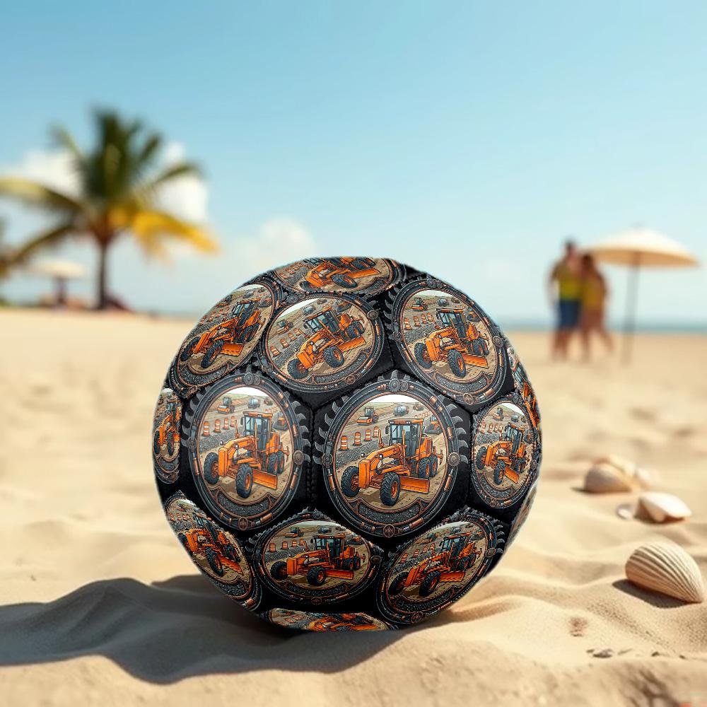 Construction Gear Art Round Football Size 5 Adult Ball Suitable for Training Matches and Outdoor Team.