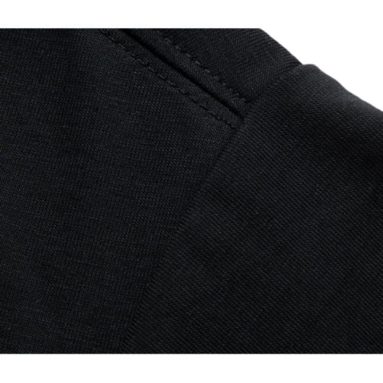 Li-Ning Футболка с коротким рукавом и принтом в виде буквы Wade Series, удобная, дышащая, с круглым вырезом, для мужчин, черная AHSUB23-4