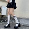 1 пара носков-чулок в стиле принцессы для девочки, с оборками, балетные, с бантами, с кружевной резинкой