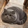 45×60CM Bathroom Carpet Realistic Bedroom Door Rug Cute 3D Cat Floor Mat  Home Decor