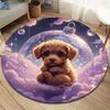 Круглый ковер Glassballpet, Ковер для гостиной, спальни, дивана, игровой комнаты, Нескользящий коврик для пола