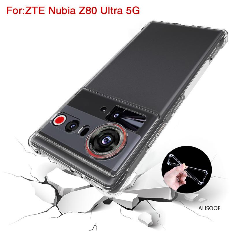 Прозрачный чехол из ТПУ для Nubia Z80 Ultra 5G Чехол Ударопрочный для телефона с защитой четырех углов Fundas Capa Coque