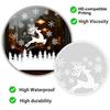 Seasonal Home Decor White Elk Christmas Window Clings, Snowy Xmas Tree Windows Stickers, Creative Winter Gifts Forest Trees Decorations for